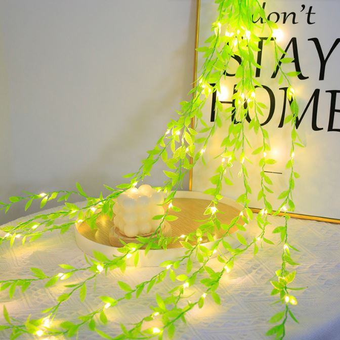 LED simulation flower vine leaf strip decorative creative colorful light string