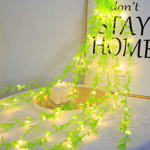 LED simulation flower vine leaf strip decorative creative colorful light string