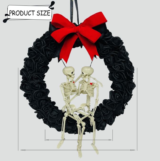 Halloween New Creative Gothic Skull Wreath Pendant