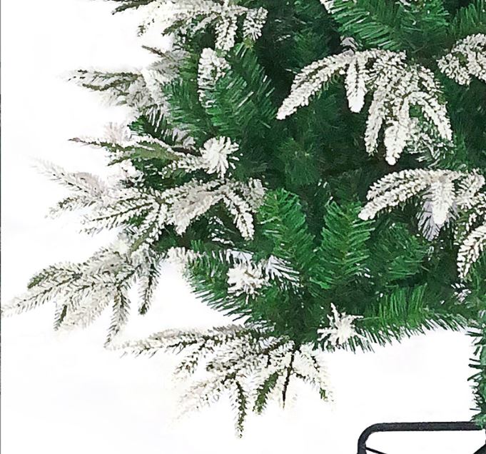 New flocked Christmas tree