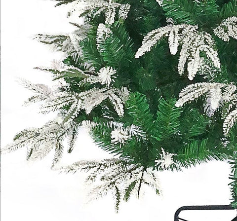 New flocked Christmas tree