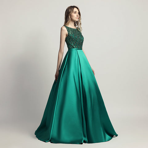 Glamorous Red Sleeveless A - Line Ball Gown with Embroidered Bodice  Prom Dress,LX443