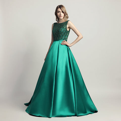 Glamorous Red Sleeveless A - Line Ball Gown with Embroidered Bodice  Prom Dress,LX443