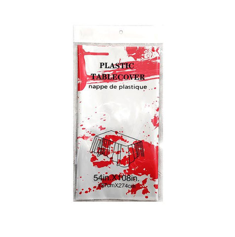 Halloween Party Decoration Disposable Aluminum Film Blood Handprint Tablecloth