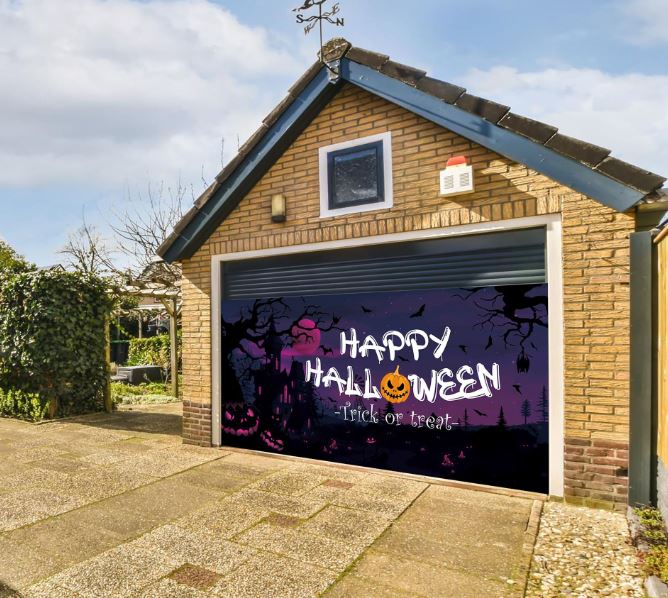 Halloween garage decoration background fabric tapestry fabric