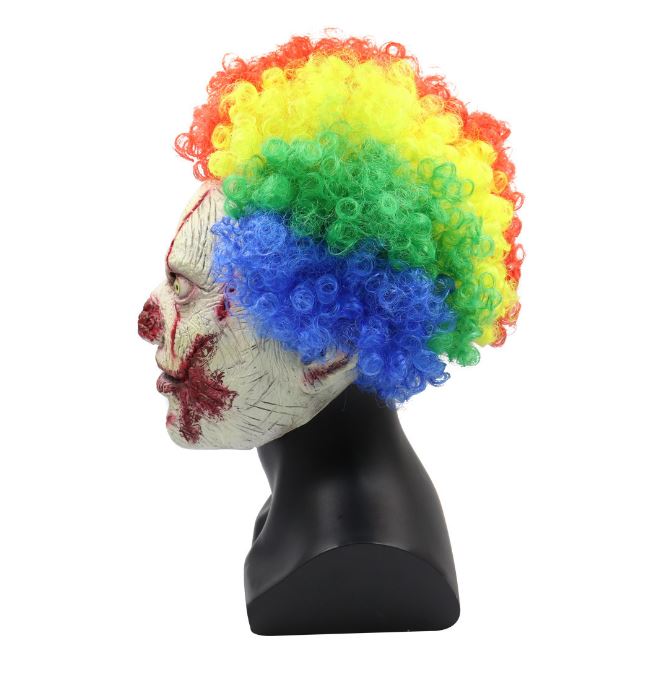 Halloween colored demon clown funny mask