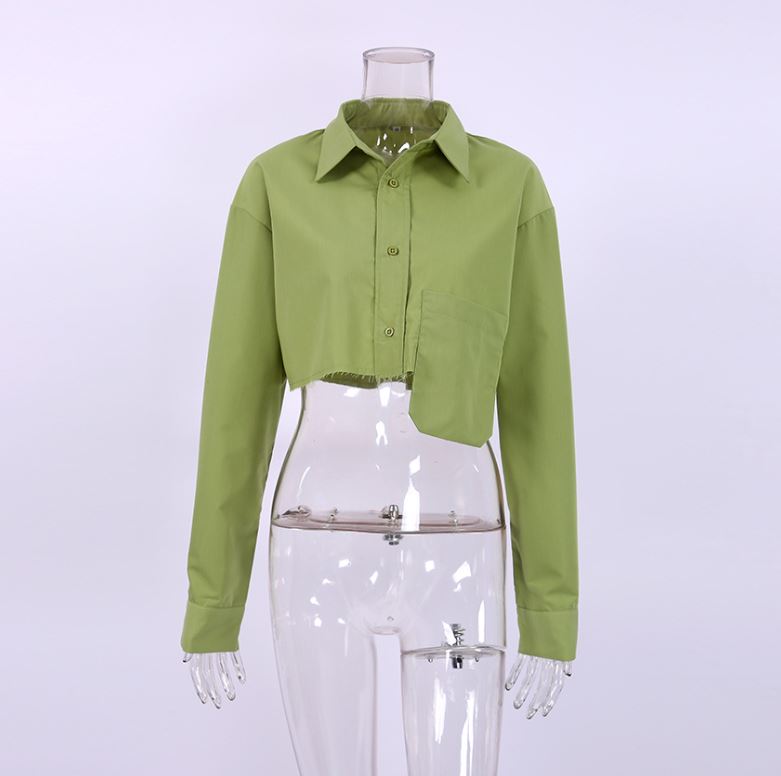 Spring New Irregular Splicing Shirt
