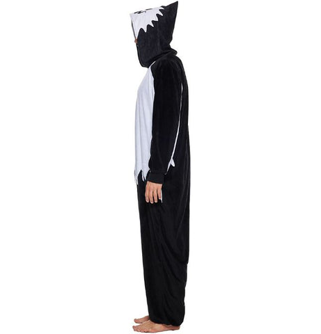 Halloween adult white ghost plush hooded pajamas horror ghost costume