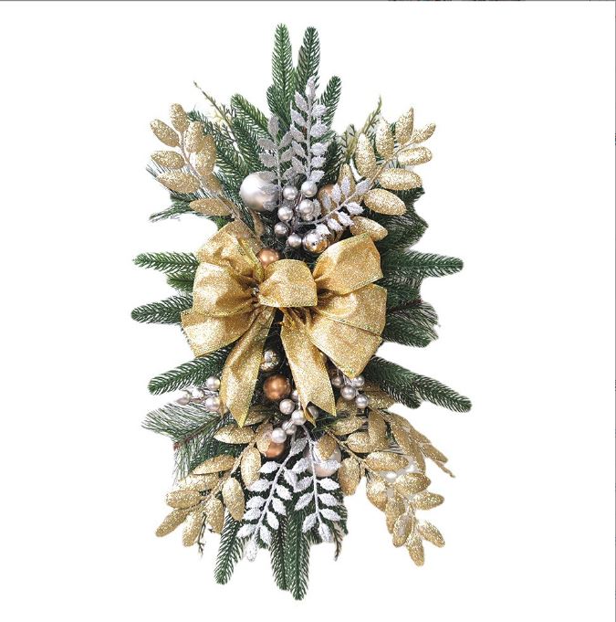 Staircase Christmas wreath