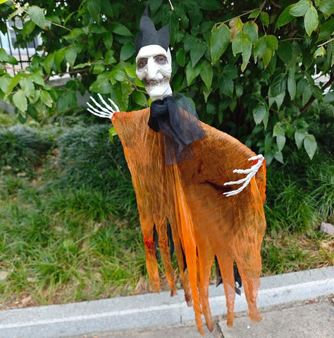 Halloween Witch Crown Witch Skeleton Ghost Decorative Pendant Horror Party Hanging