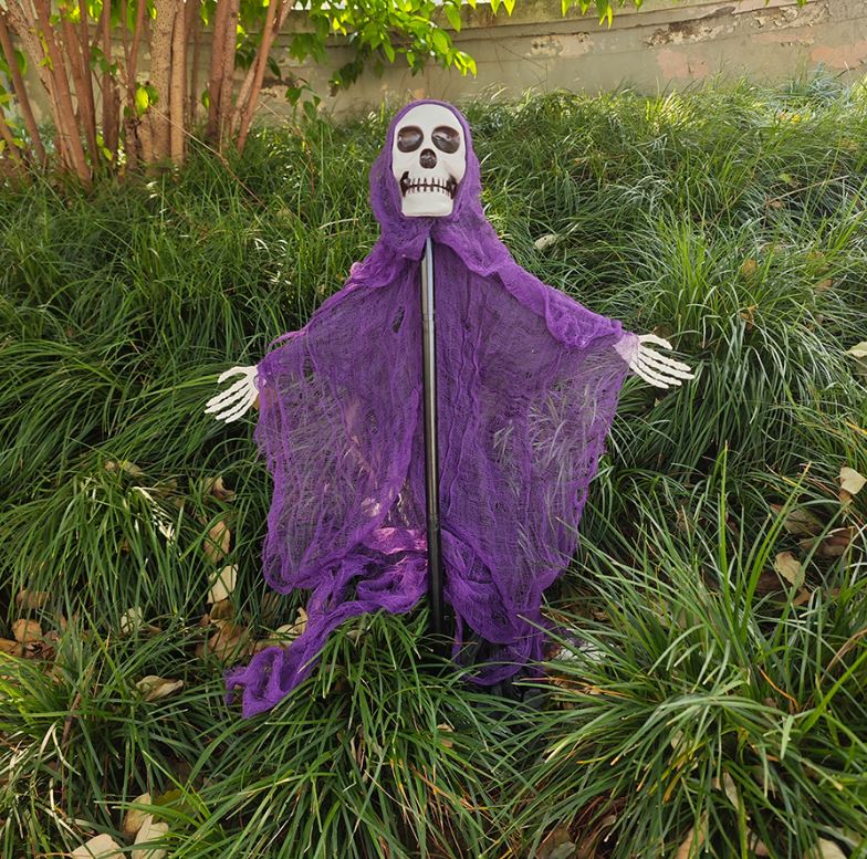 Halloween Purple Skull Horror Party Ornament Prop