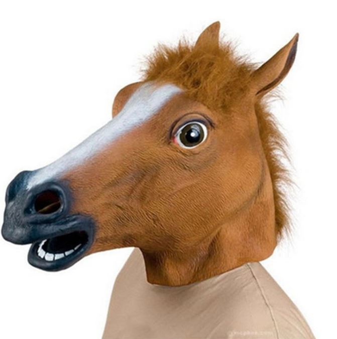 Halloween Horsehead Mask Headset