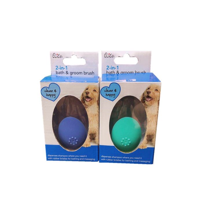 Pet Squeezing Bath Massage Brush Bath Liquid Comb