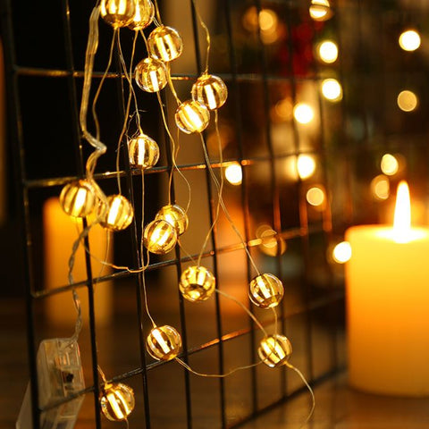 Battery powered LED Christmas string copper wire light