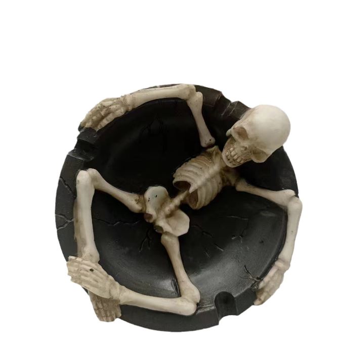 Halloween skull resin craft ashtray ornament