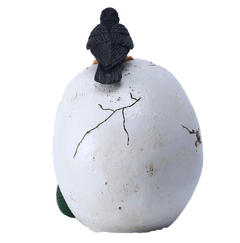 Halloween Green Snake Crow White Skull Ornament