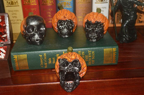 Halloween pumpkin skull funny handmade ornament