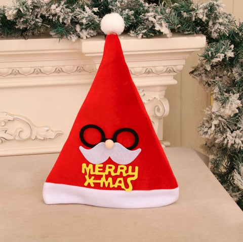 Silk velvet decal adult Christmas hat