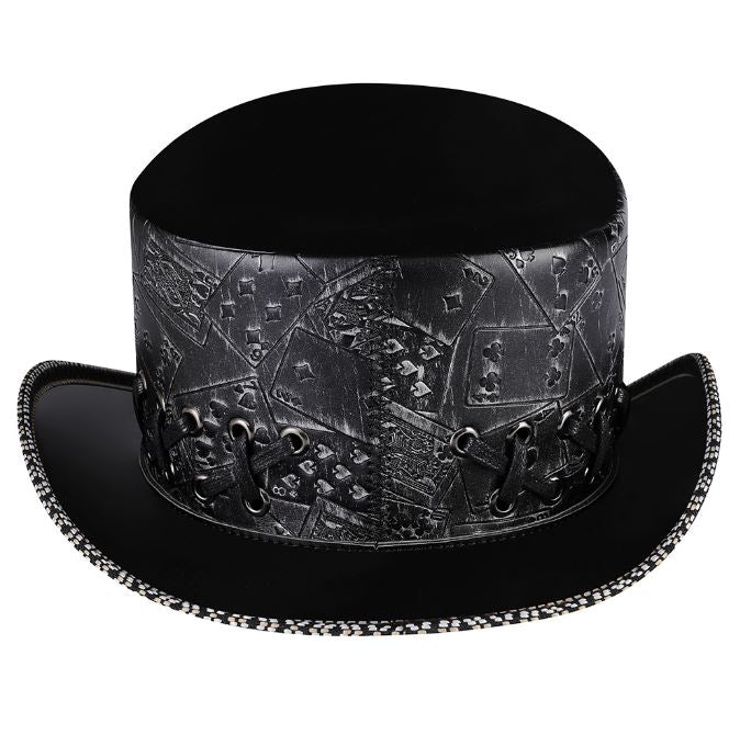 Punk retro knight skull embroidered dome party hat