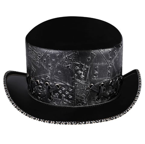 Punk retro knight skull embroidered dome party hat