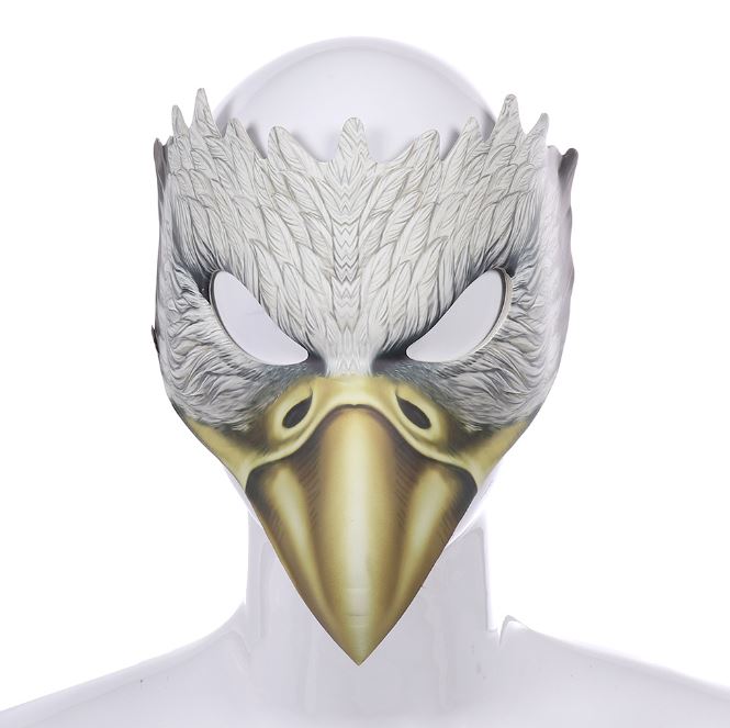 Halloween White Leather Eagle Animal Mask