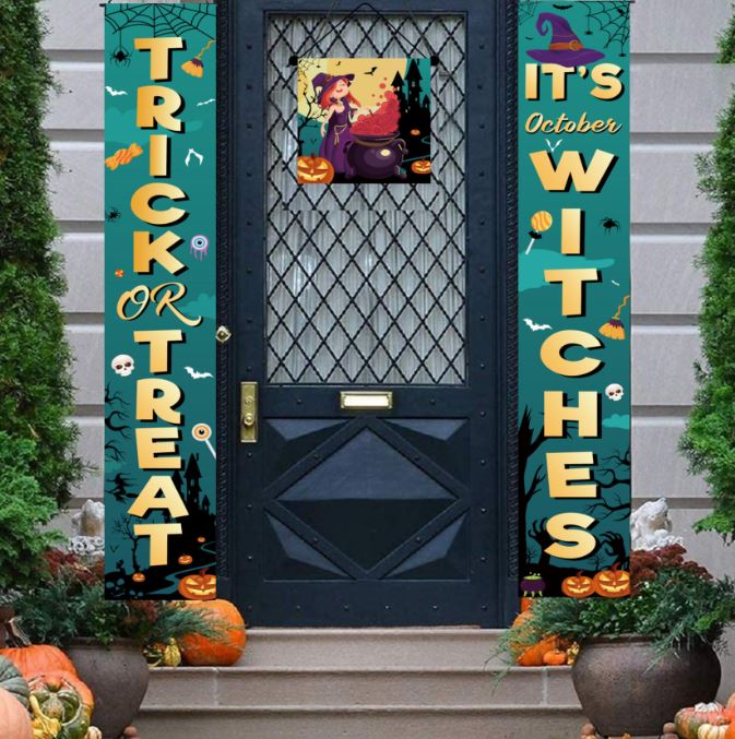Halloween door curtain couplet decoration