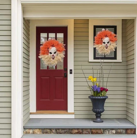 Halloween Joker Resurrection Decoration Wreath Door Decoration Wall Hanging