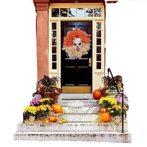 Halloween Joker Resurrection Decoration Wreath Door Decoration Wall Hanging