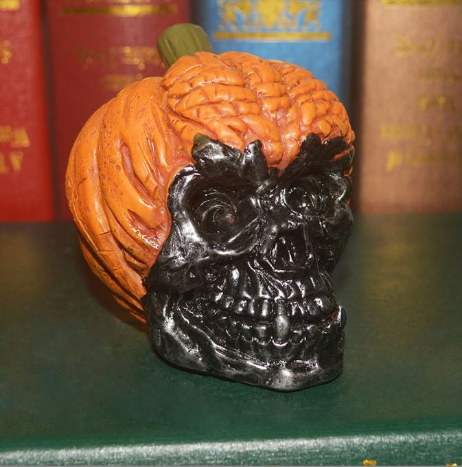 Halloween pumpkin skull funny handmade ornament