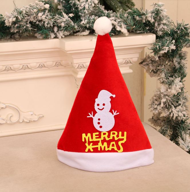 Silk velvet decal adult Christmas hat