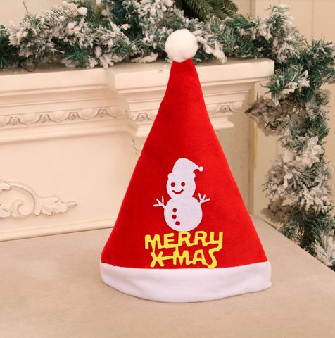 Silk velvet decal adult Christmas hat