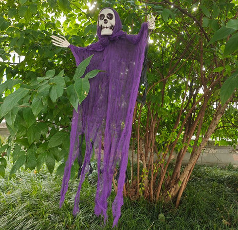Halloween Purple Skull Horror Party Ornament Prop