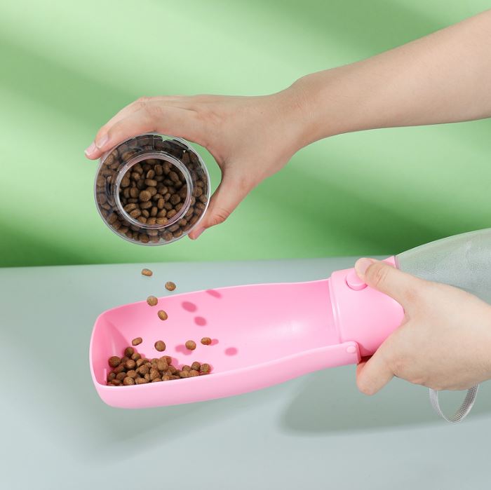 Portable pet foldable water dispenser for outdoor use