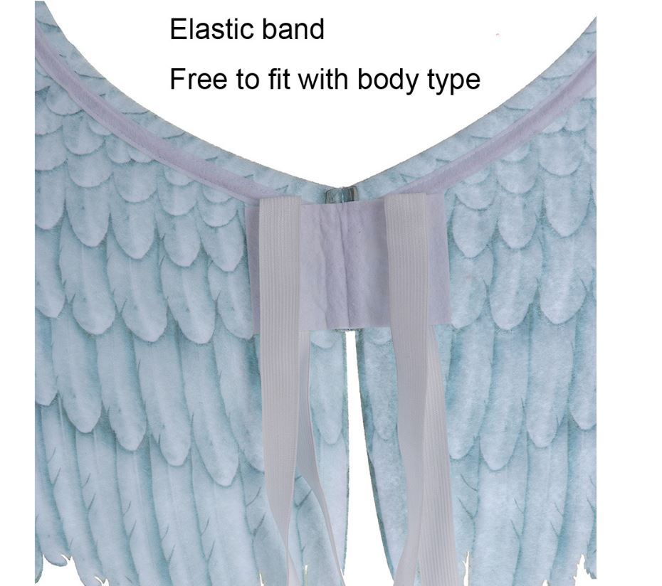 White adult angel wings Halloween party supplies