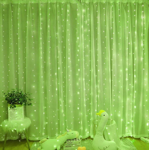 Christmas remote control timed USB LED curtain light string