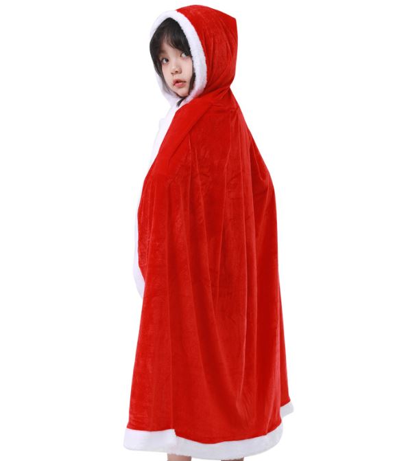 Children's Christmas hooded cloak