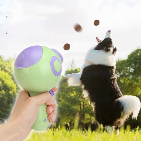 Pet multifunctional training laser food throwing gun