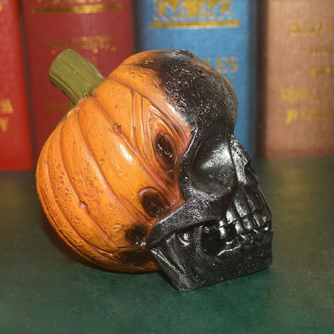 Halloween pumpkin skull funny handmade ornament