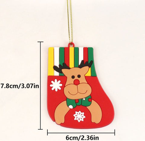Christmas tree soft rubber socks pendant