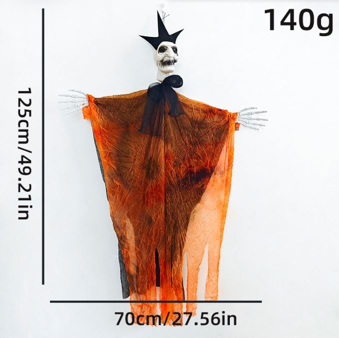Halloween Witch Crown Witch Skeleton Ghost Decorative Pendant Horror Party Hanging