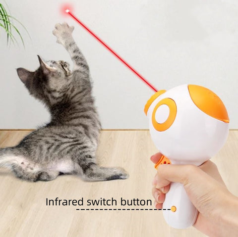Pet multifunctional training laser food throwing gun
