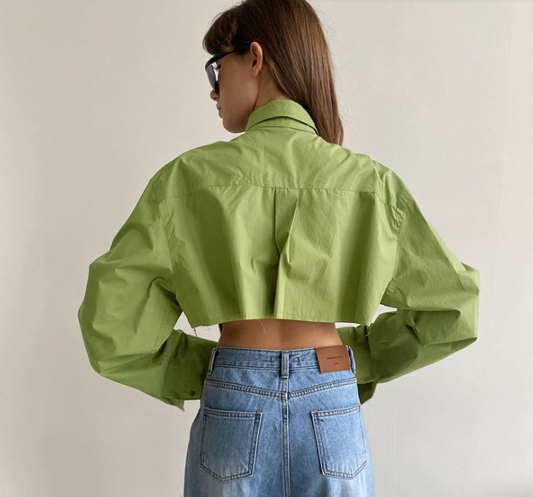 Spring New Irregular Splicing Shirt