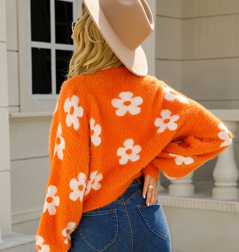 Internet celebrity trendy short knitted sweater
