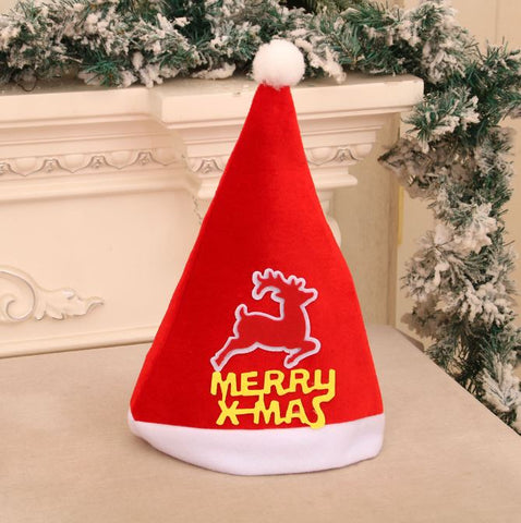 Silk velvet decal adult Christmas hat