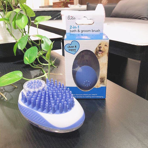 Pet Squeezing Bath Massage Brush Bath Liquid Comb