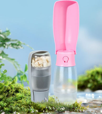 Portable pet foldable water dispenser for outdoor use