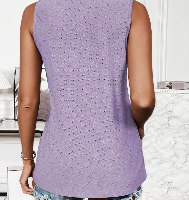 Spring and summer new round neck printed vest T-shirt top