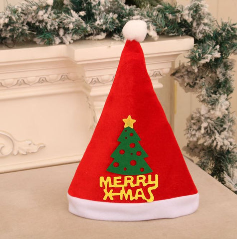 Silk velvet decal adult Christmas hat
