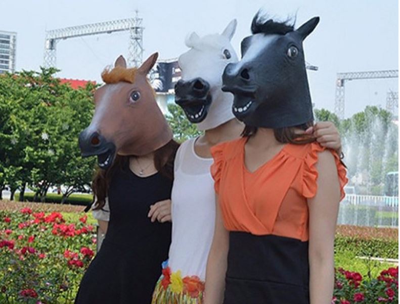 Halloween Horsehead Mask Headset