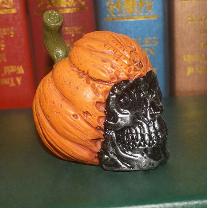Halloween pumpkin skull funny handmade ornament